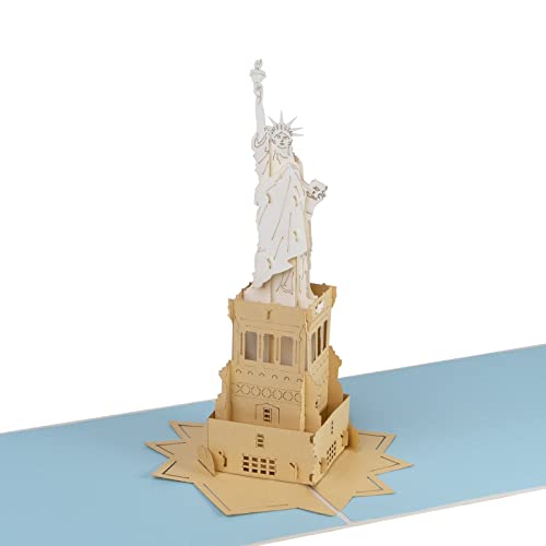 Tarjeta de felicitación emergente 3D, de saludo, cumpleaños, regalo, bono de viaje, viajes a nueva york, americano - Estatua de la libertad 3D - SWEETPOPUP 093