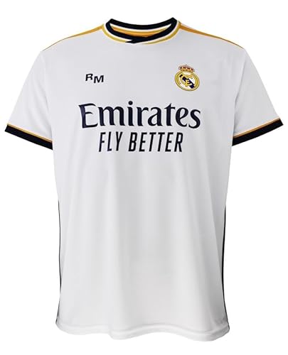 Real Madrid Camiseta Primera Equipación Personalizada con tú Nombre de la Temporada 2023-2024 - Replica Oficial con Licencia Oficial - Adulto (M)