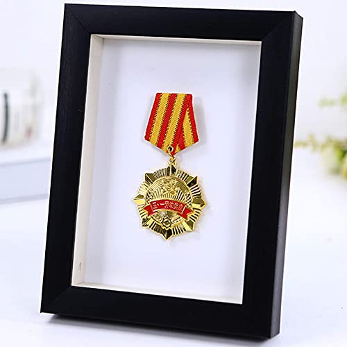 FTYYSWL Marco de medalla de exhibición, maratón, título y soporte de exhibición, medalla militar/guerra/deportes, caja de almacenamiento para recuerdos